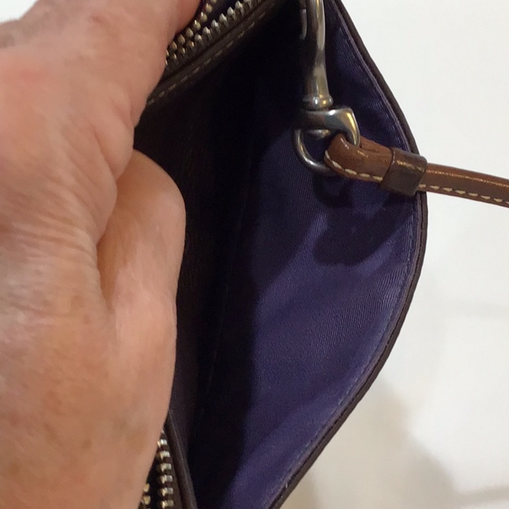 Like new! Coach brown pebble leather wristlet EUC - Picture 6 of 6